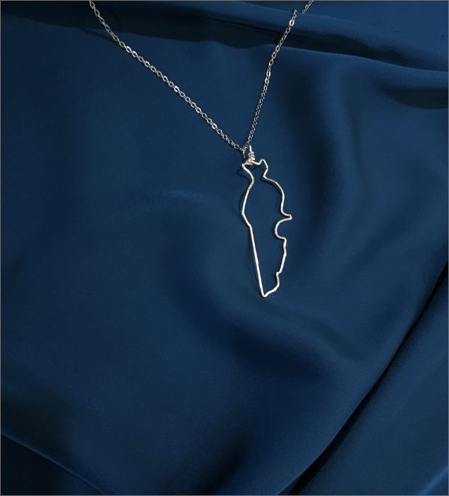 Outline State Pendant Necklace